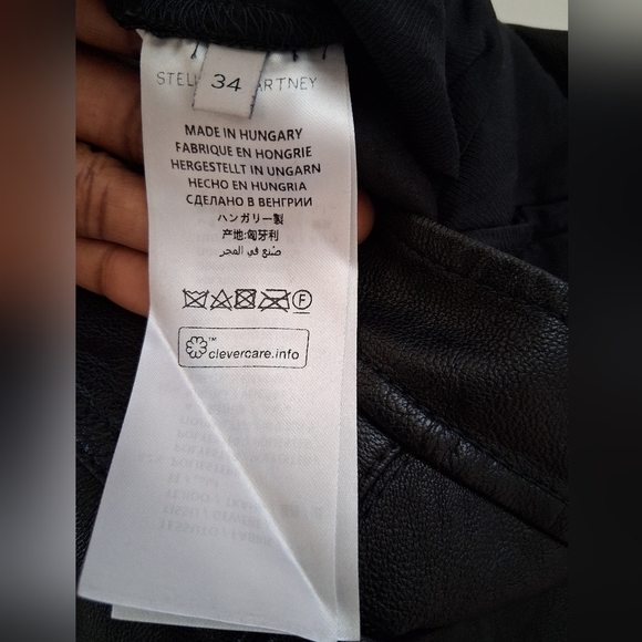 Stella McCartney Black Skin Free Skin Vegan Leather Pants Size X-Small - Picture 7 of 8